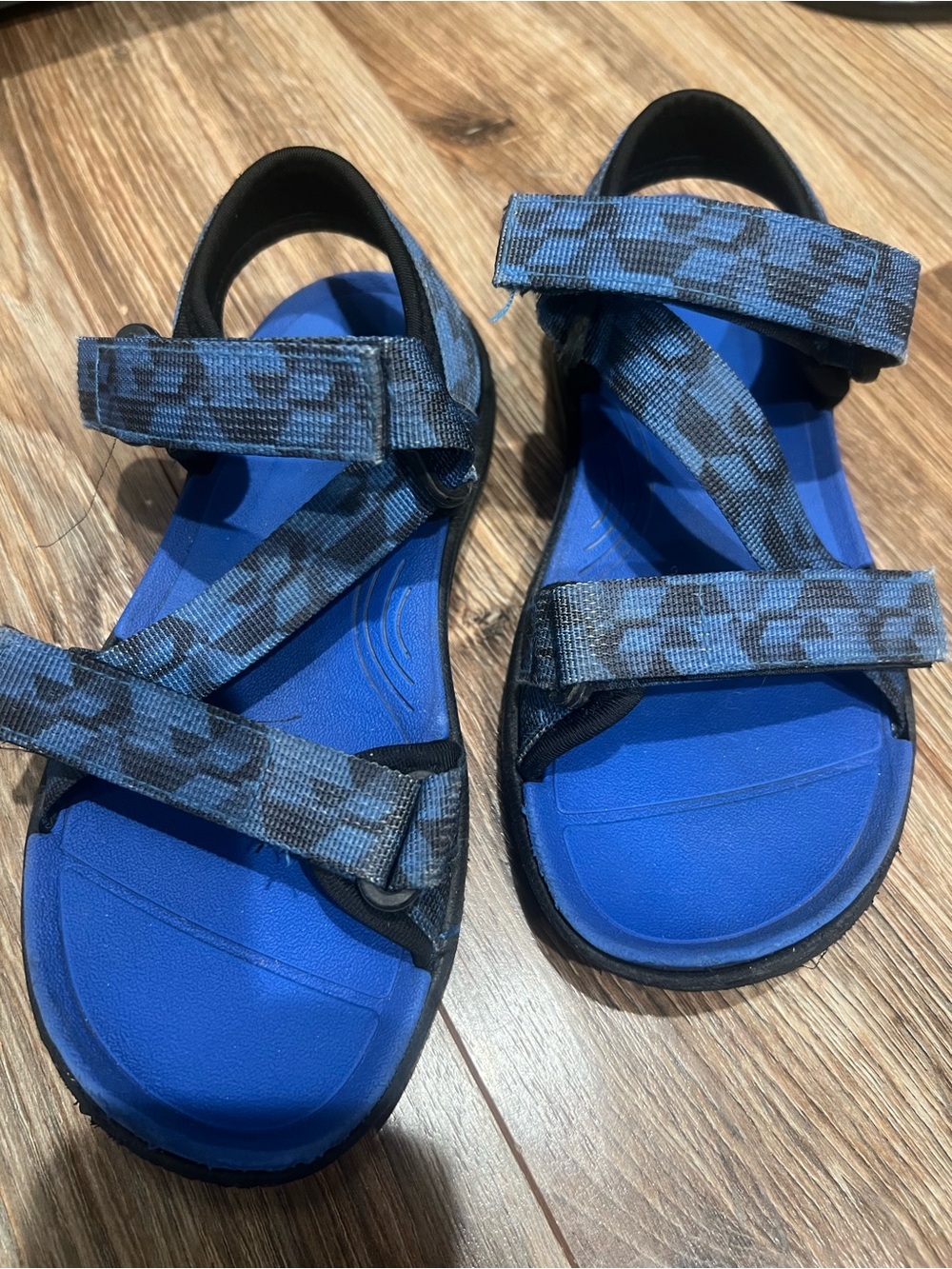 Northside Blue Patterned Strap Kids Sandals